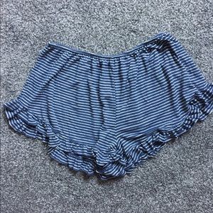 Brandy Melville blue and white shorts
